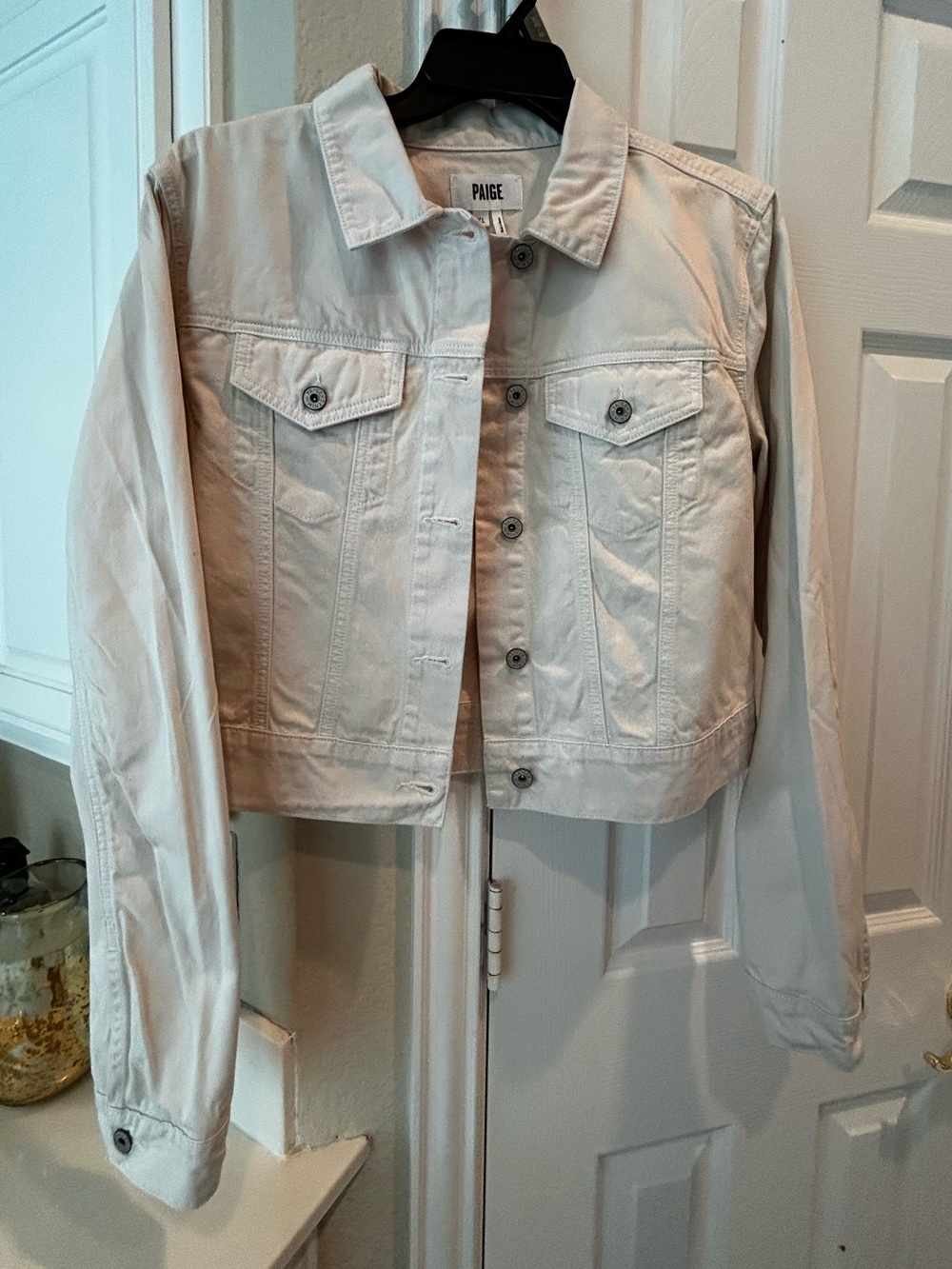 PAIGE Denim Jacket. Ivory. XL. NWOT.